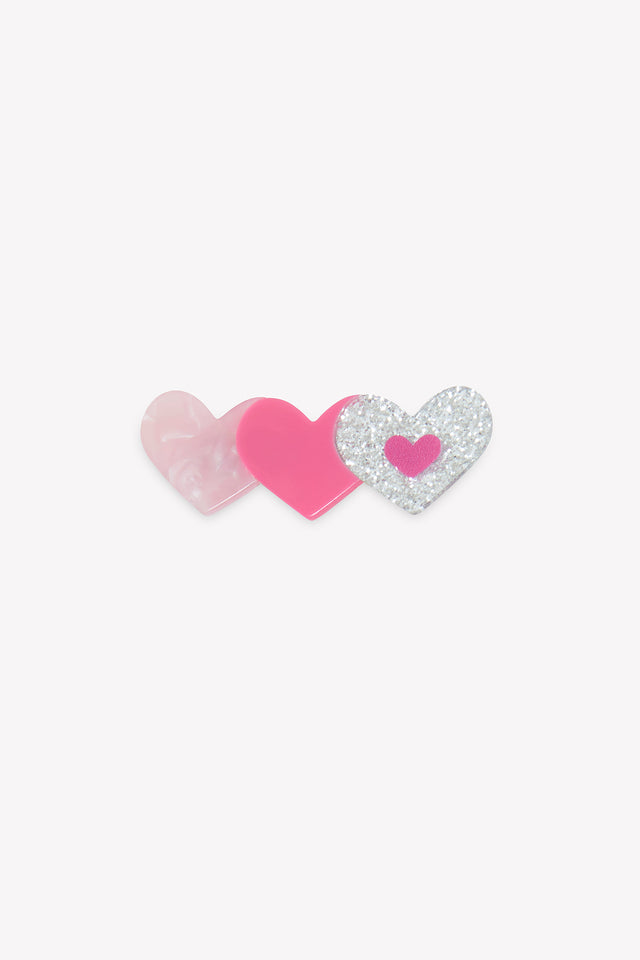 Barrettes - Rose cœurs - Image principale