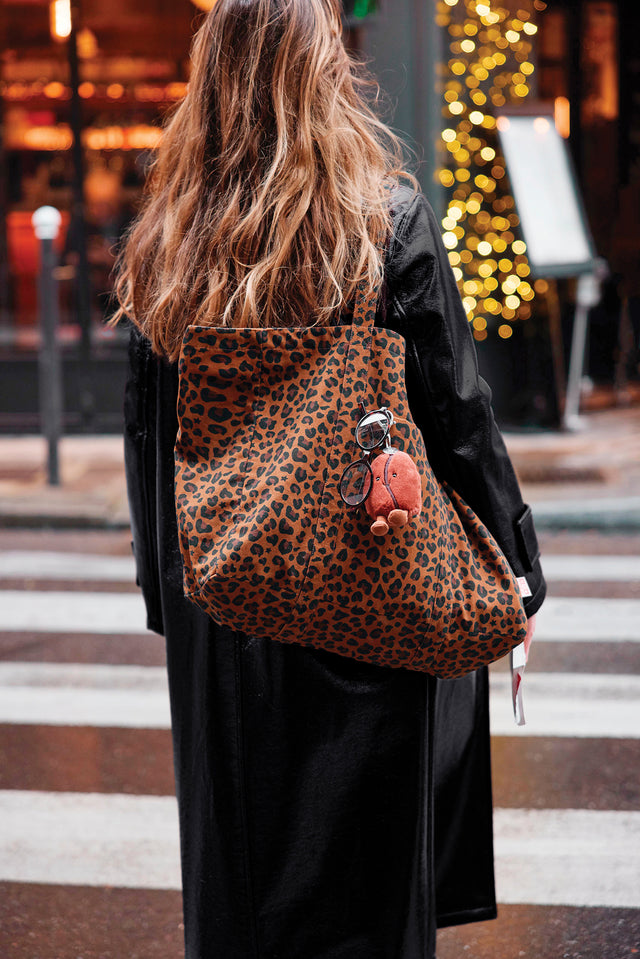 Medium shopping bag - Print Bonton leopard - Image principale