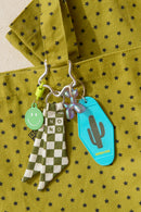 Porte-clés - Grigri Damier Cactus