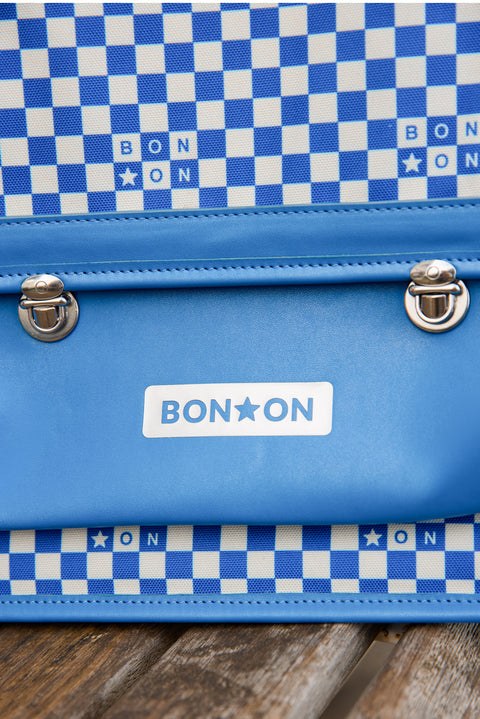 Cartable - Bleu Damier - Image principale