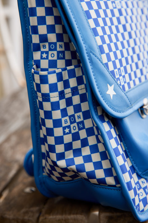Cartable - Bleu Damier - Image principale