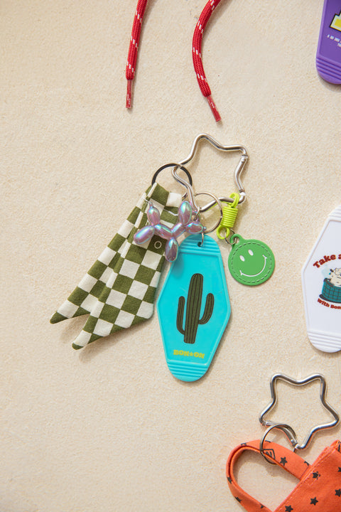 Key ring - Grigri Damier Cactus - Image principale