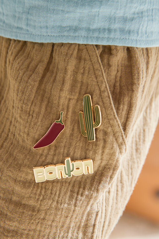 Set 3 Pins - Cactus Kaki - Image principale