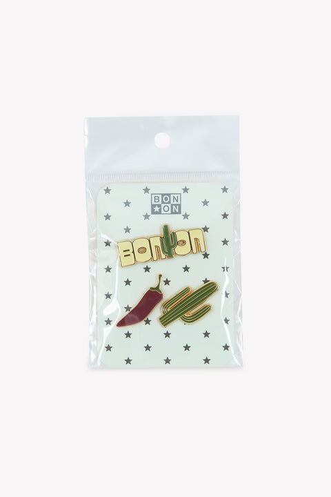 Set 3 Pins - Cactus Kaki - Image principale