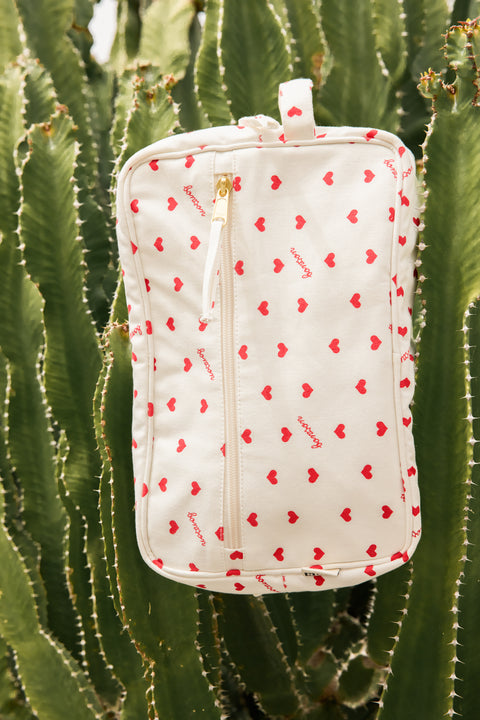 Trousse de toilette - Cœurs rouges - Image principale