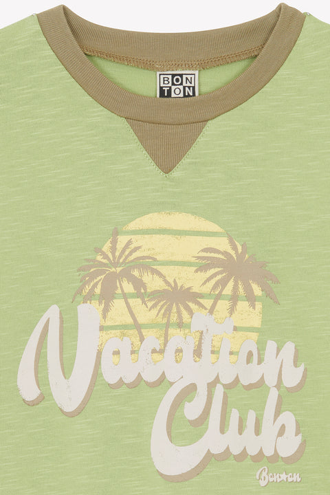 T-shirt - Lodestie vert imprimé "Vacation Club" - Image principale