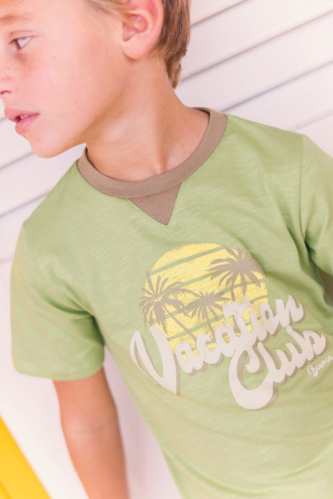 T-shirt - Lodestie vert imprimé "Vacation Club" - Image principale