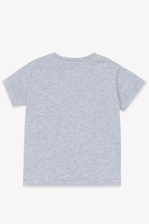 T-shirt - Tuba gris chiné logo Bonton - Image principale