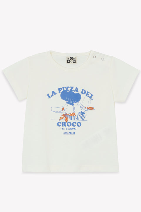T-shirt - Tuba pizza écru - Image principale