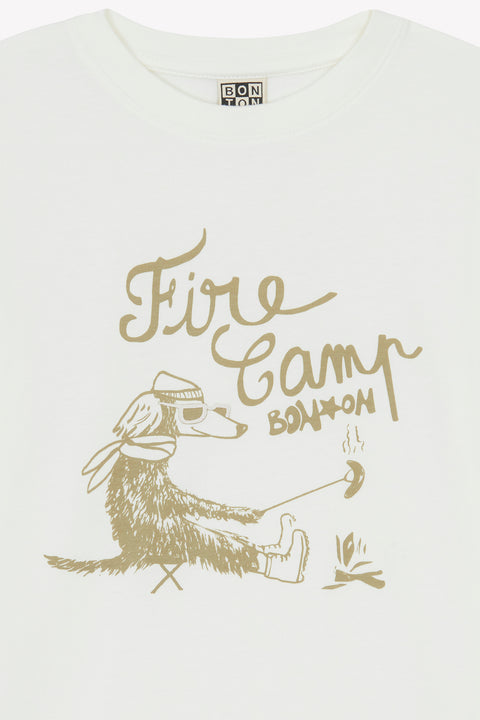 T-shirt - Tubo blanc hamac imprimé "Fire Camp" - Image principale