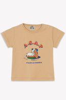 T-shirt - Tuba beige sieste illustration "Chien Asap"