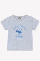 T-shirt - Tuba gris chiné illustration "Day Off"