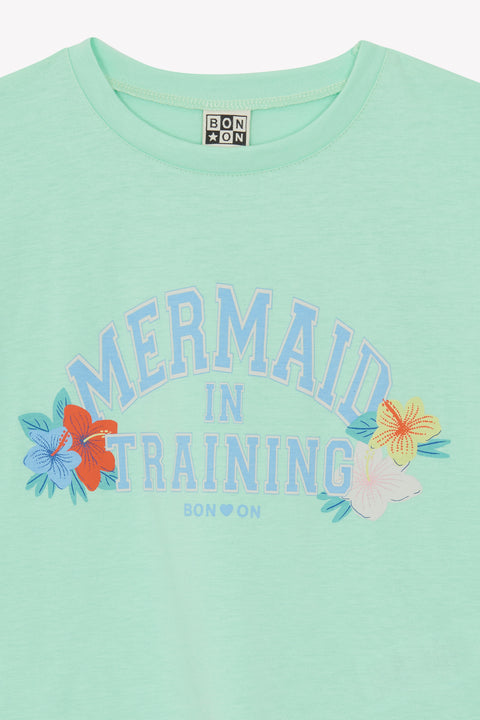 T-shirt - Lolita menthe à l'eau illustration "Mermaid" - Image principale
