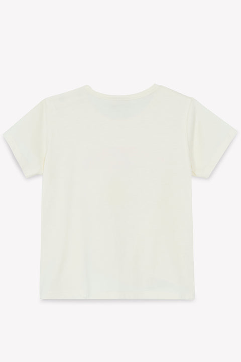 T-shirt - Tuba lemon day ecru Bonton - Image principale