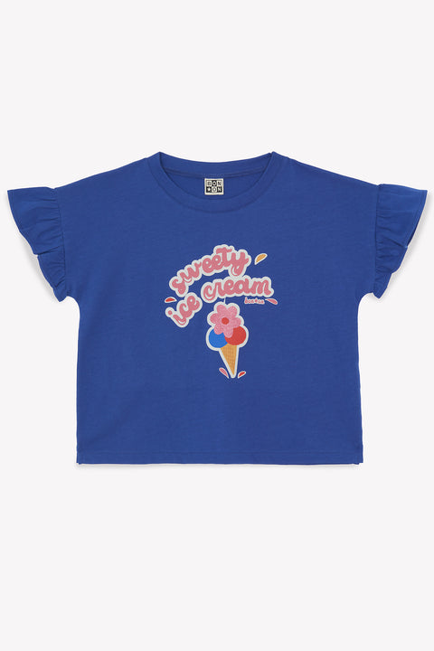 T-shirt - Lolita Blue crazy Illustration “Ice cream” - Image principale
