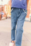 Jean - Lino bleu denim