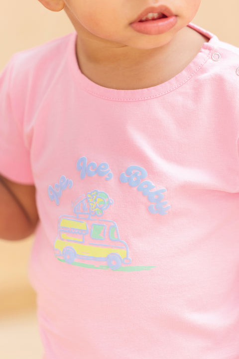 T-shirt - Tuba ice baby Pink bule - Image principale