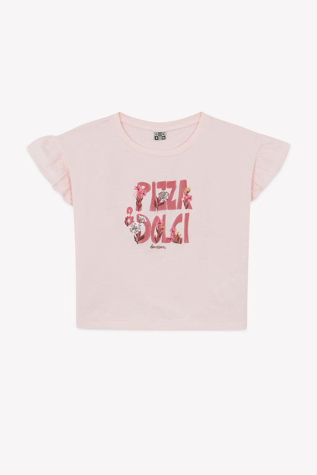 T-shirt - Lolita rose parfait illustration "Pizza Dolci" - Image principale