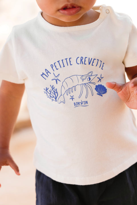 T-shirt - Ecru tuba Illustration “My little shrimp” - Image principale