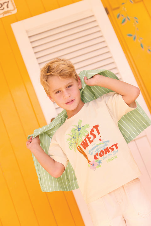 T-shirt - Livo panacotta Print “West Coast” - Image principale