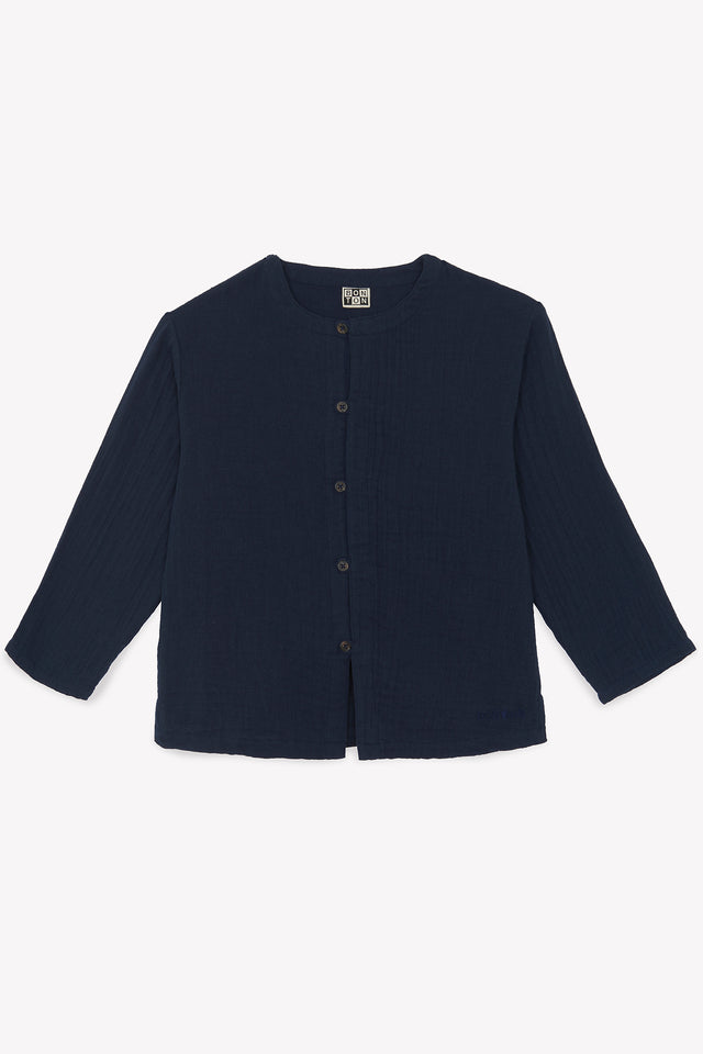 Shirt - Linde Blue night in cotton gauze - Image principale