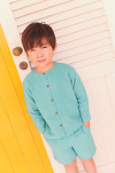 Shirt - Linde Blue fish in cotton gauze