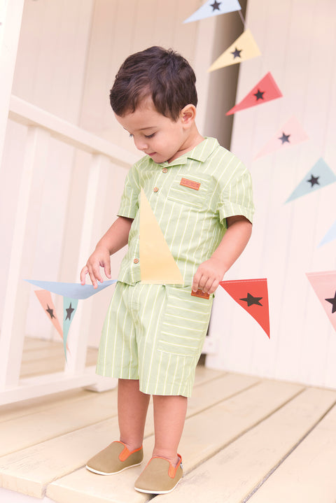 Short - LOL khaki kayak stripes - Image principale