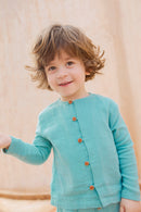 Chemise - Linde blue fish