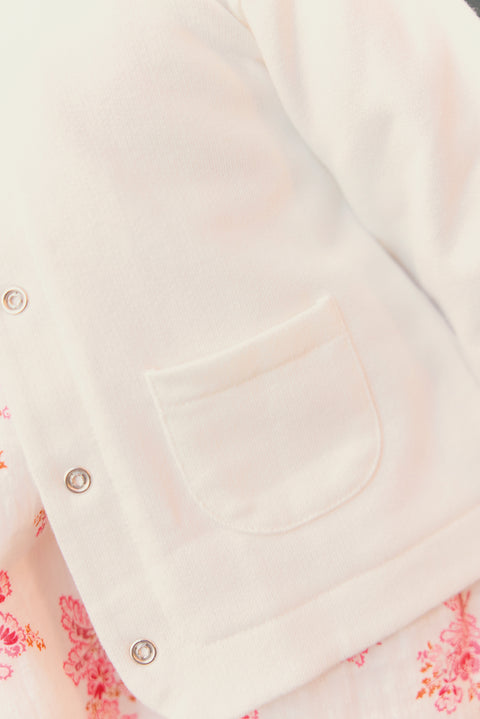 Sweatshirt - Lastar ecru bonton - Image principale