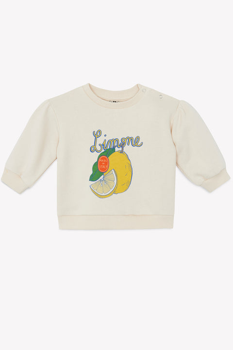 Sweat - Lys écru bonton illustration "Limone" - Image principale