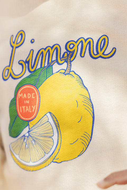 Sweat - Lys écru bonton illustration "Limone" - Image principale