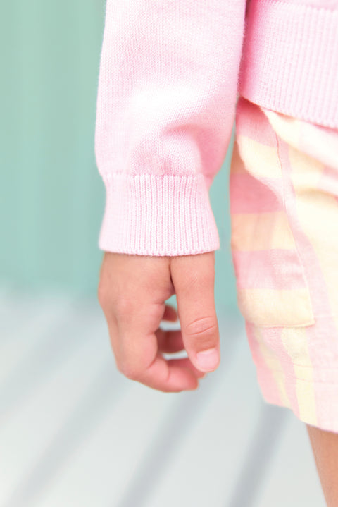 Cardigan -Lola Pink bule Illustration “Sunshine Coast” - Image principale