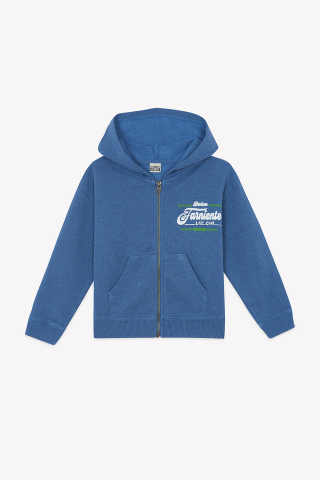 Sweat - Lu bleu méditerannée imprimé "Dolce Farniente" - Image principale