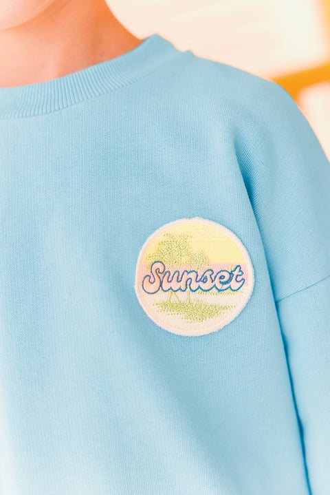 Sweat - Lame blue fish "sunset" - Image principale