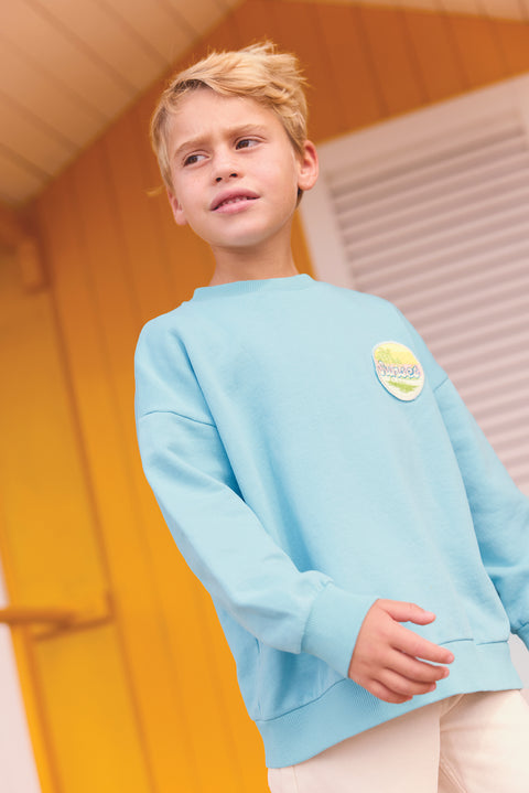 Sweat - Lame blue fish "sunset" - Image principale