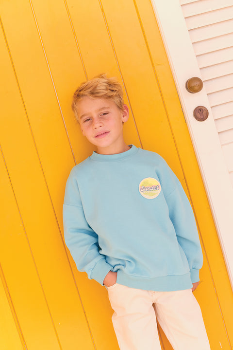 Sweatshirt - Blue fish “sunset” blade - Image principale