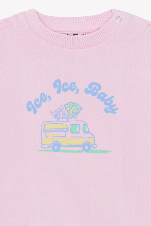 Sweat - Lys rose bubble illustration "Ice baby" - Image principale