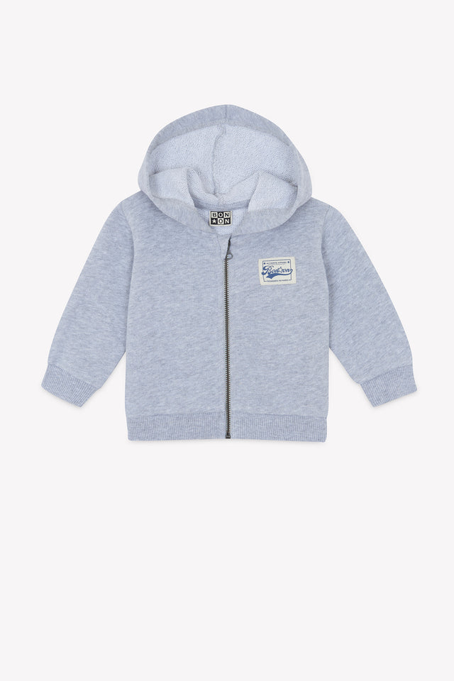 Sweat - Lu camping gris chiné zippé - Image principale