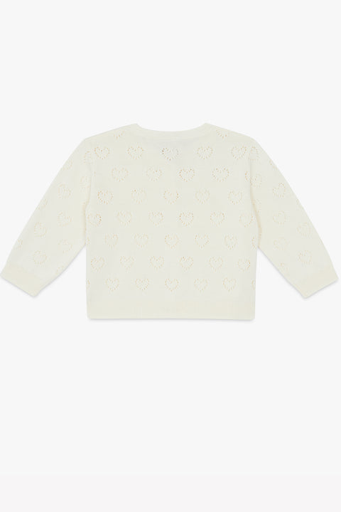 Cardigan - Lilet ajouré écru bonton - Image principale