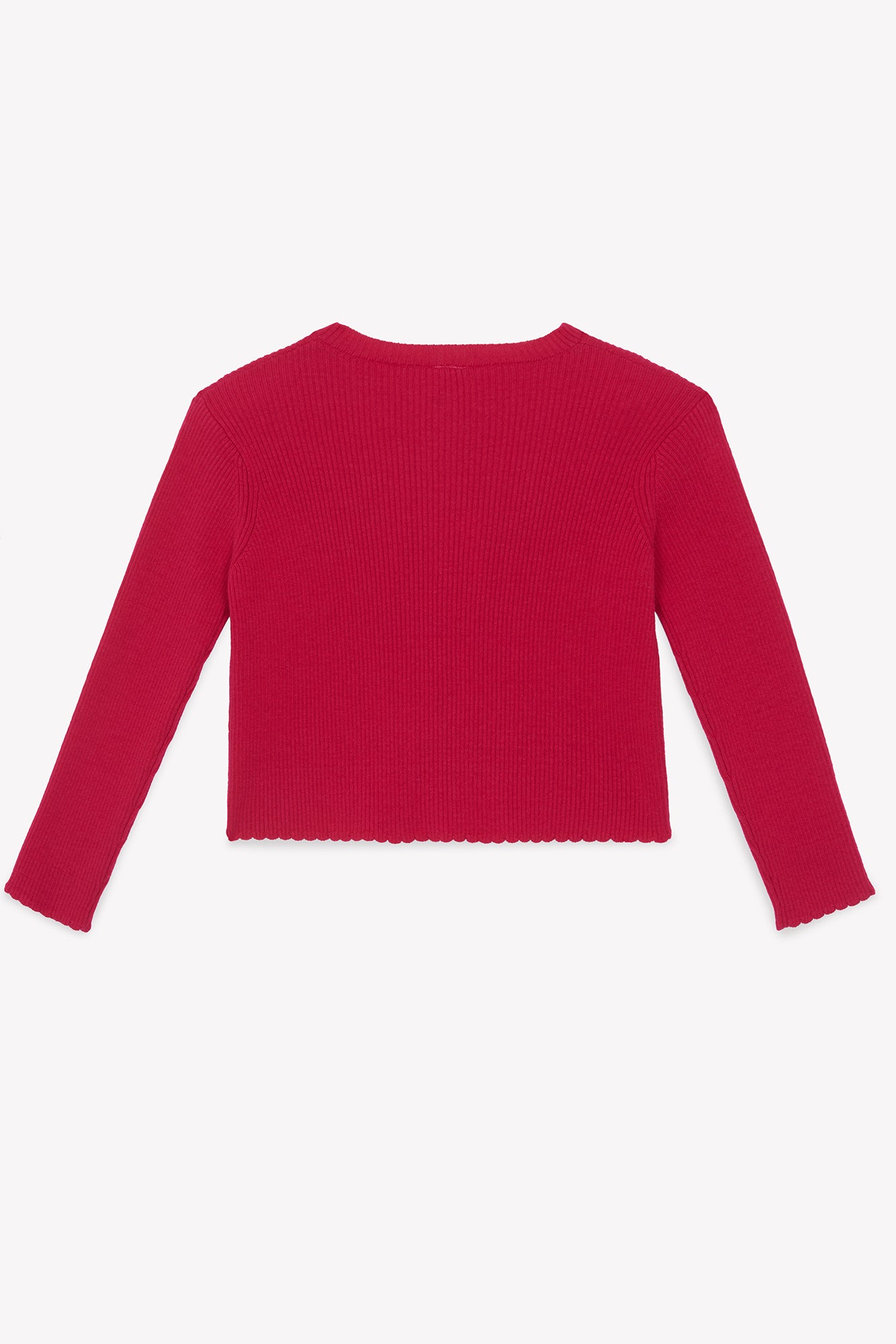 Cardigan - Lotta rose guili en tricot côtelé