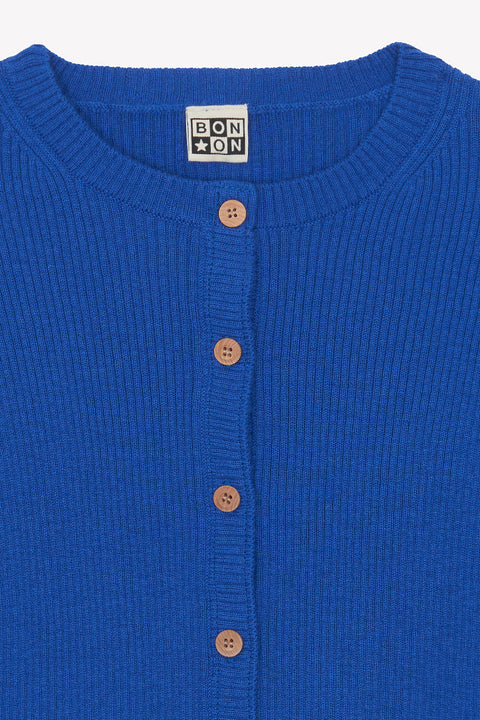 Cardigan - Lotta Blue crazy Ribbed - Image principale