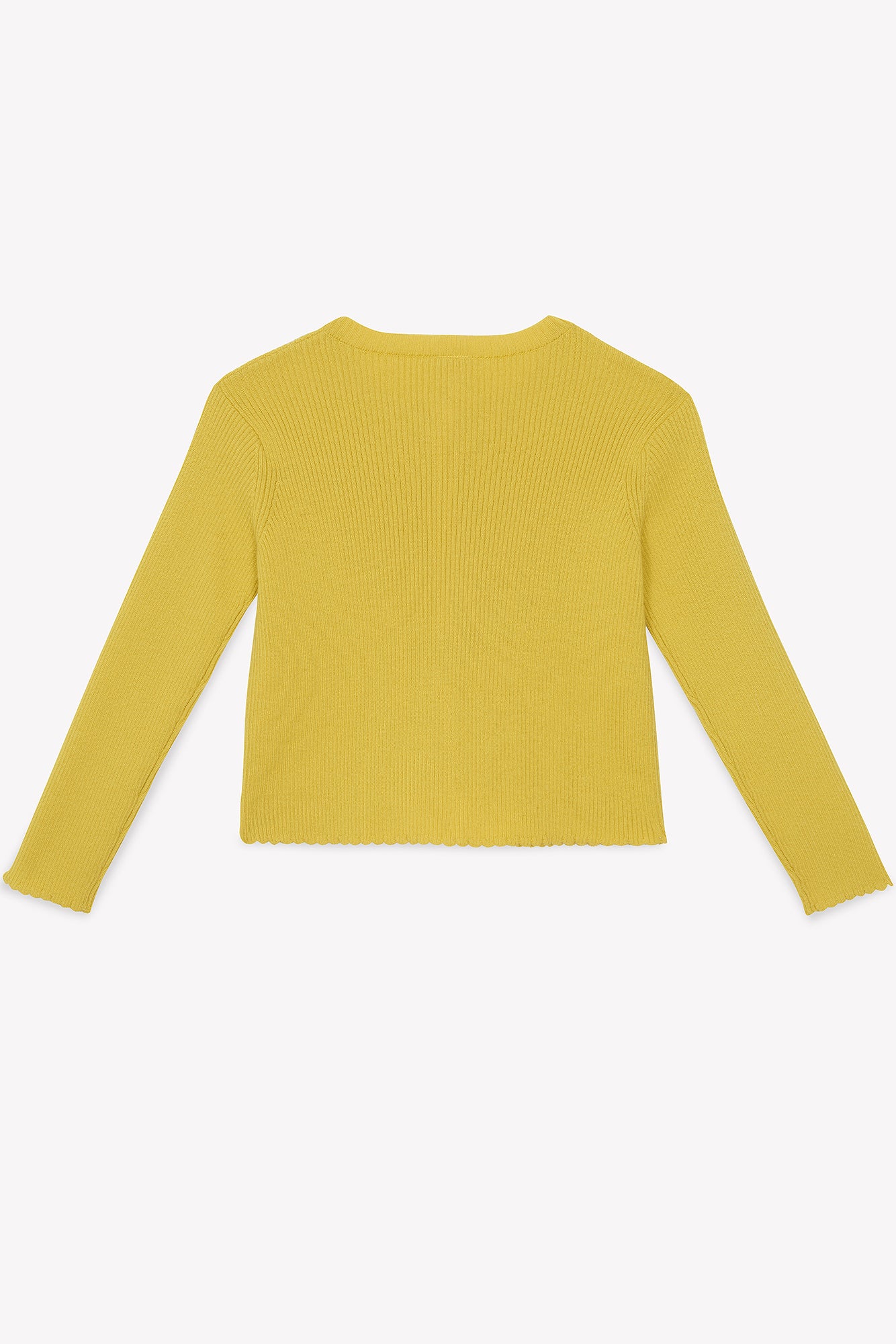 Cardigan - Lotta citron en tricot côtelé