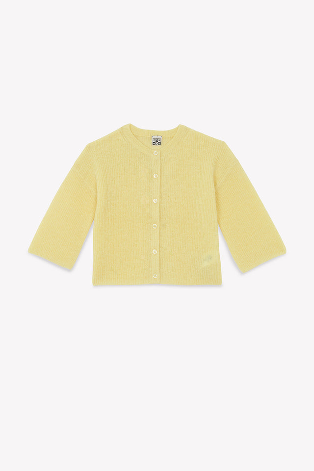 Cardigan - Lizbeth limoncello en maille côtélé - Image principale
