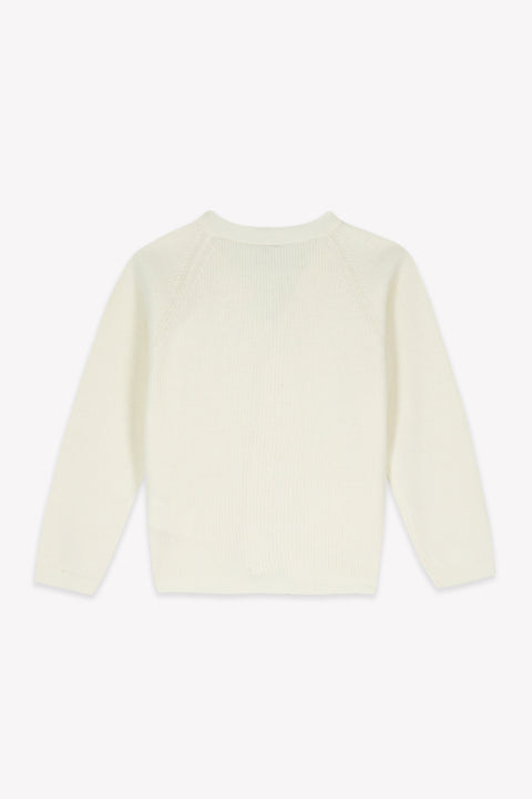 Cardigan - Lorenzo écru bonton - Image principale