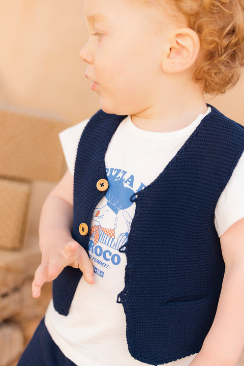 Gilet - Léon bleu nuit - Image principale