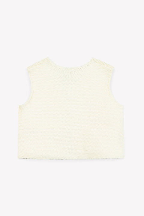 Cardigan - Léon écru bonton - Image principale