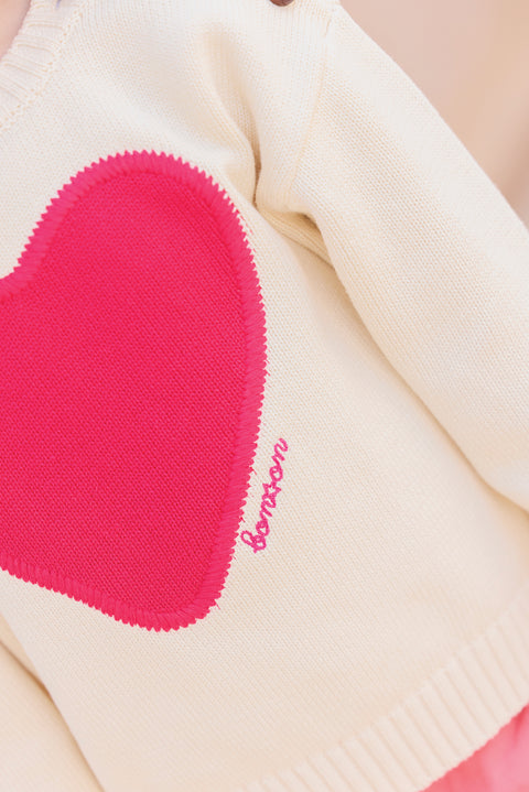 Pull - Misty coeur écru bonton - Image principale