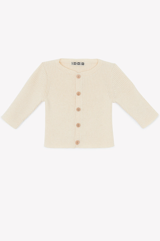 Cardigan - Bonton ecru paminot - Image principale