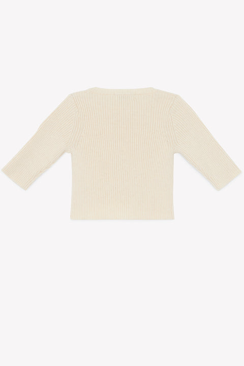 Cardigan - Bonton ecru paminot - Image principale