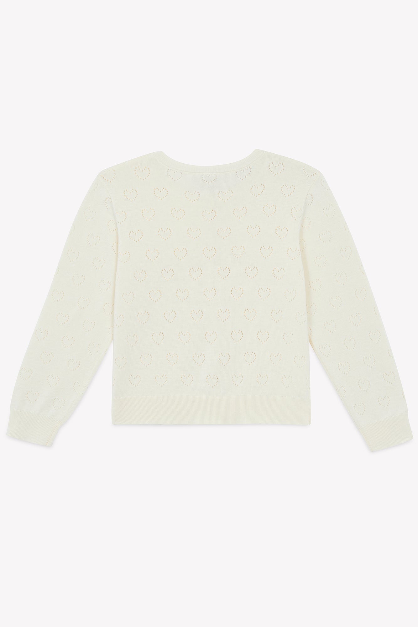 Cardigan - Lilou écru bonton ajouré